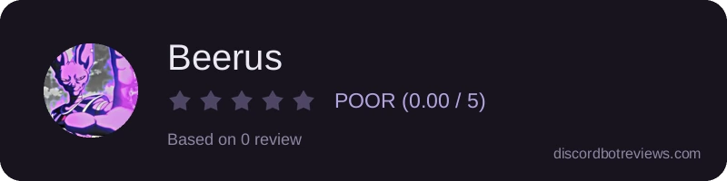 Rating widget preview for Beerus