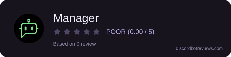 Rating widget preview for Manager