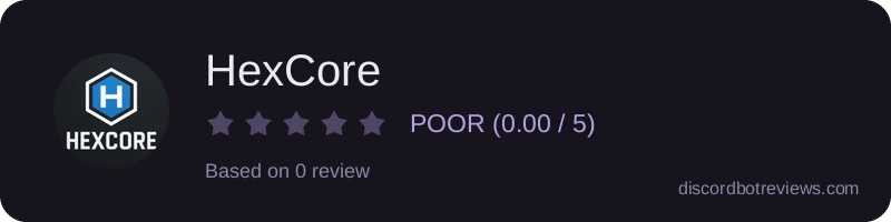 Rating widget preview for HexCore