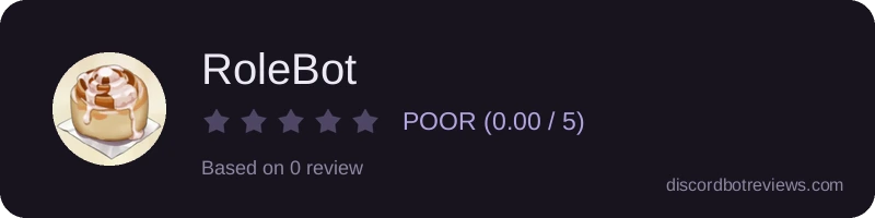 Rating banner for RoleBot