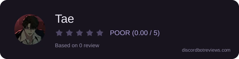 Rating widget preview for Tae