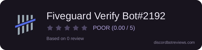 Rating widget preview for Fiveguard Verify Bot#2192