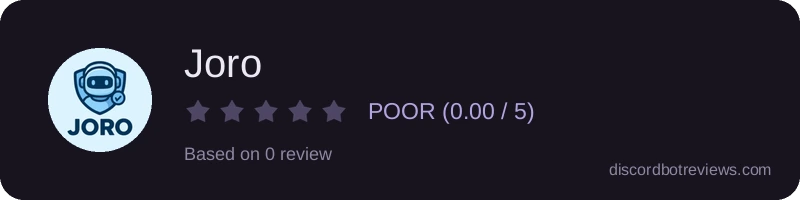 Rating widget preview for Joro