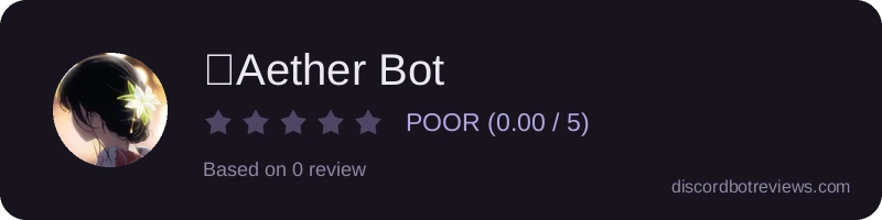 Rating widget preview for ஓAether Bot