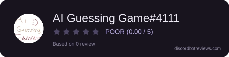 Rating widget preview for AI Guessing Game#4111