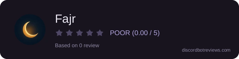 Rating banner for Fajr