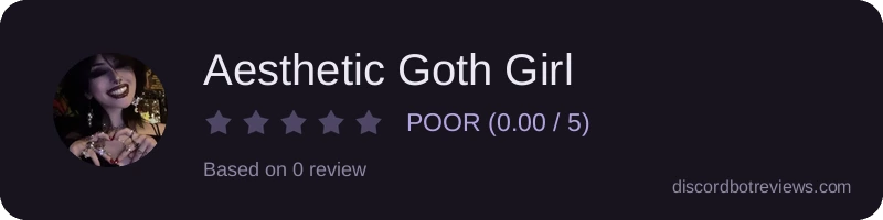 Rating widget preview for Aesthetic Goth Girl