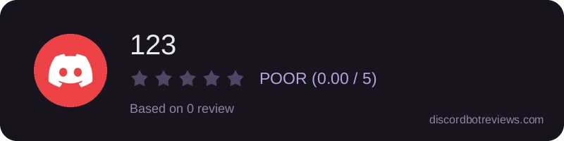 Rating widget preview for 123