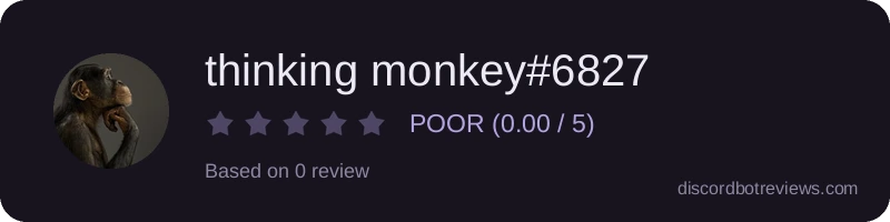 Rating widget preview for thinking monkey#6827