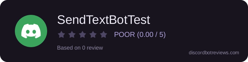 Rating widget preview for SendTextBotTest