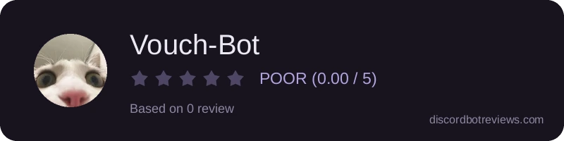 Rating widget preview for Vouch-Bot