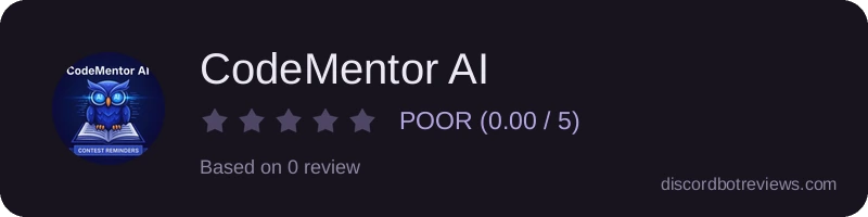 Rating widget preview for CodeMentor AI