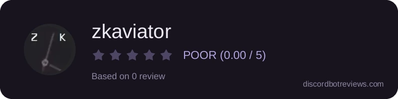 Rating widget preview for zkaviator