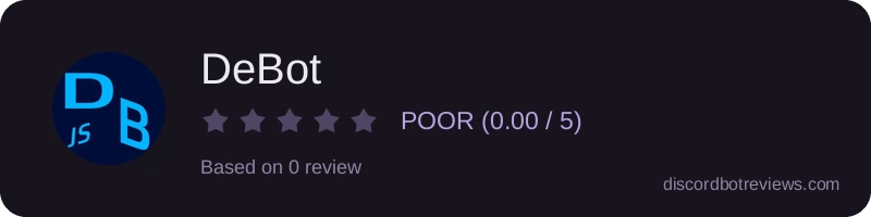 Rating widget preview for DeBot