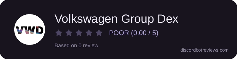 Rating widget preview for Volkswagen Group Dex