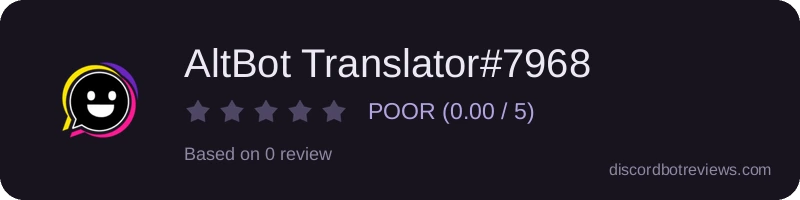Rating widget preview for AltBot Translator#7968
