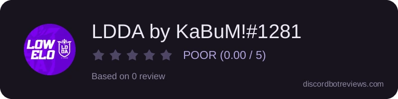 Rating widget preview for LDDA by KaBuM!#1281