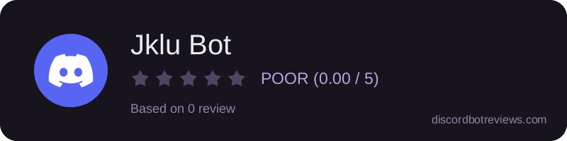 Rating widget preview for Jklu Bot