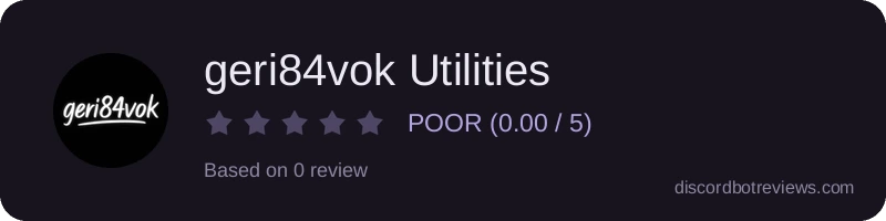 Rating widget preview for geri84vok Utilities