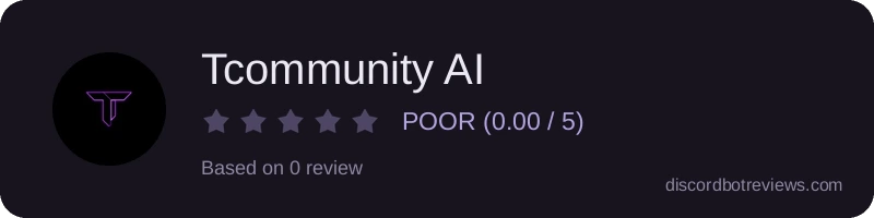 Rating widget preview for Tcommunity AI