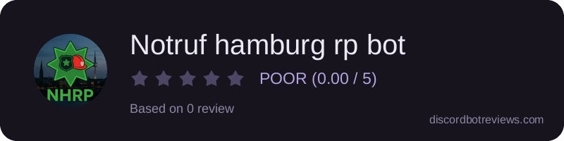 Rating widget preview for Notruf hamburg rp bot