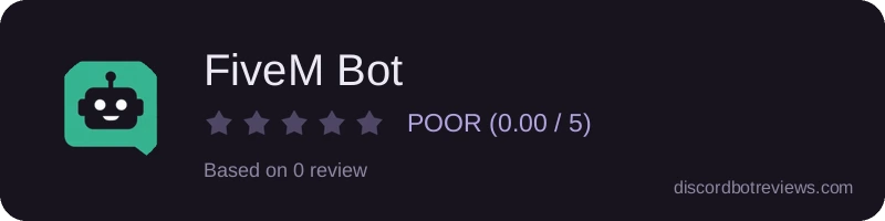 Rating widget preview for FiveM Bot