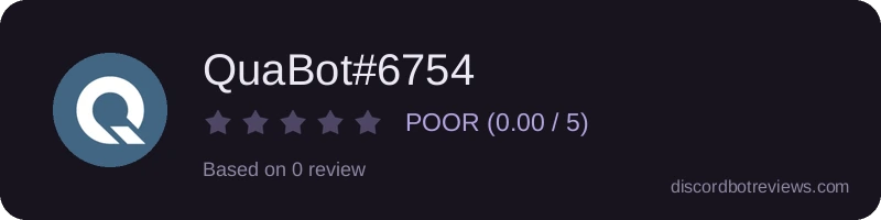 Rating widget preview for QuaBot#6754