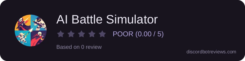 Rating widget preview for AI Battle Simulator