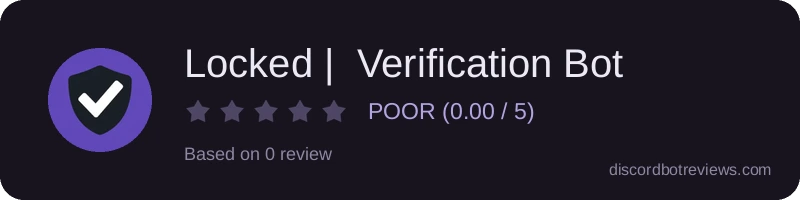 Rating widget preview for Locked |  Verification Bot