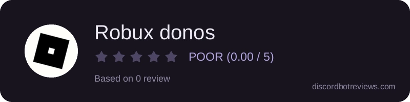 Rating banner for Robux donos