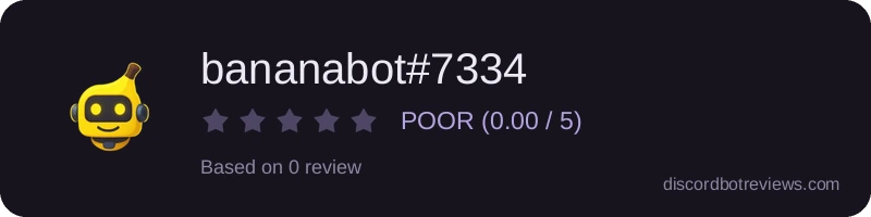 Rating widget preview for bananabot#7334