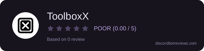 Rating widget preview for ToolboxX