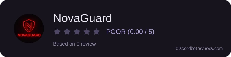 Rating widget preview for NovaGuard