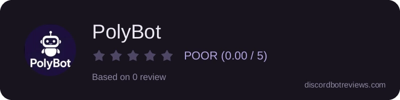 Rating widget preview for PolyBot