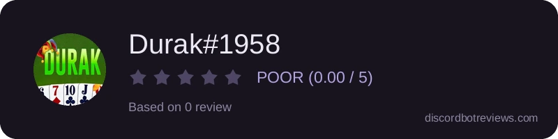 Rating widget preview for Durak#1958