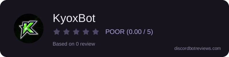 Rating widget preview for KyoxBot