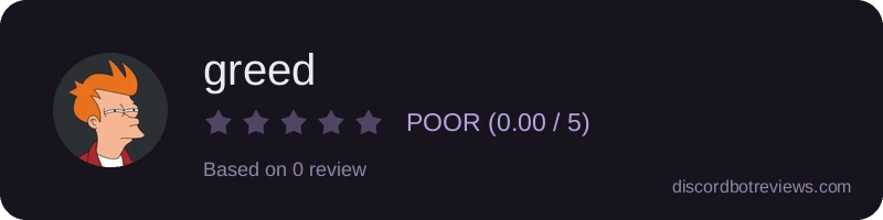 Rating widget preview for greed