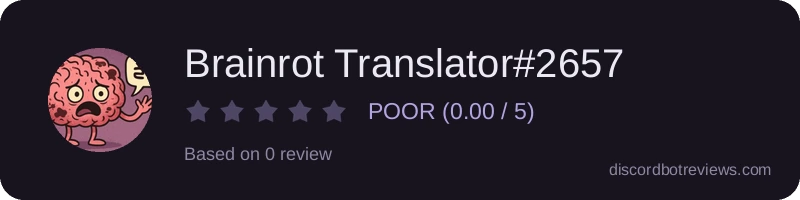 Rating widget preview for Brainrot Translator#2657