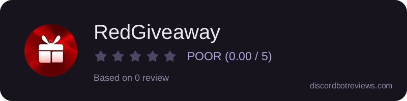 Rating widget preview for RedGiveaway