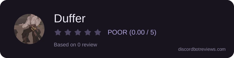 Rating widget preview for Duffer