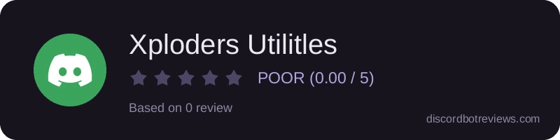 Rating widget preview for Xploders Utilitles