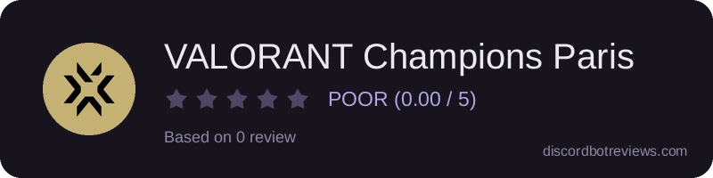 Rating widget preview for VALORANT Champions Paris