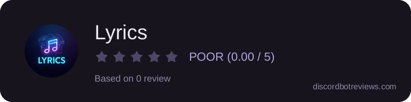 Rating widget preview for Lyrics