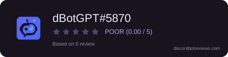 Rating widget preview for dBotGPT#5870