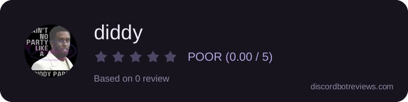 Rating widget preview for diddy
