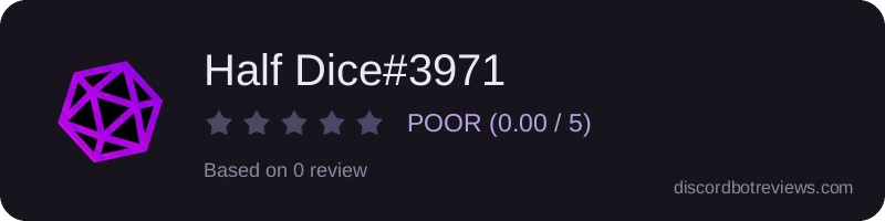 Rating widget preview for Half Dice#3971