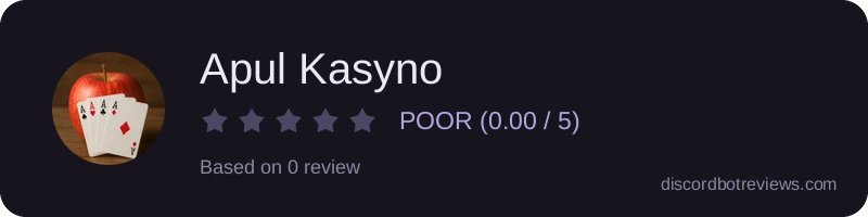 Rating widget preview for Apul Kasyno