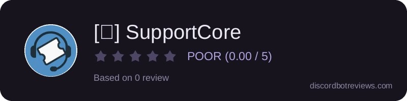 Rating widget preview for [🎫] SupportCore