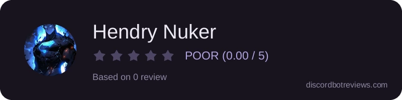 Rating widget preview for Hendry Nuker