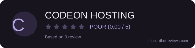 Rating widget preview for CODEON HOSTING